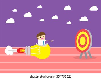 winner. finish. win. flat design. track. Success. goal. Target. rocket. Bulb Ideas. finance vision concept. Business Goals. dream. vector. infographics. number one. mountain. Businessman. air fly sky