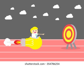 winner. finish. win. flat design. track. Success. goal. Target. rocket. Bulb Ideas. finance vision concept. Business Goals. dream. vector. infographics. number one. Businessman. air fly sky