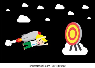 winner. finish. win. flat design. track. Success. goal. Target. rocket. Bulb Ideas. finance vision concept. Business Goals. dream. vector. infographics. number one. Businessman. air fly sky