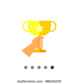 Winner flat icon