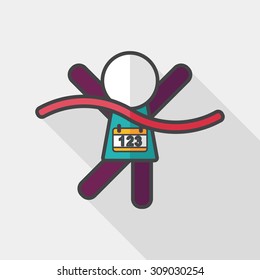 winner flat icon with long shadow,eps10
