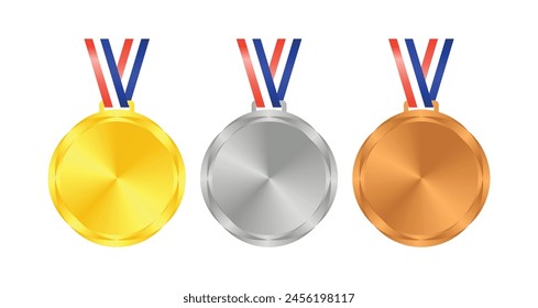 Ganador Oro, Plata, Bronce. 1º 2º 3º medalla primer lugar segundo tercer lugar Logro de la plaza ganador de la insignia de garantía de premio ganador símbolo de la cinta símbolo de signo icono de logotipo Plantilla 