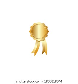 Winner golden medal number one achievement Free Vector and illustration