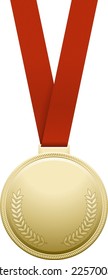 Winner golden medal. Premium award blank mockup