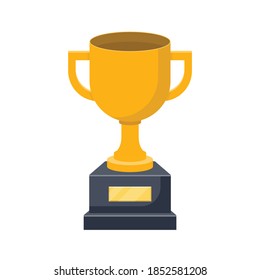Winner golden trophy vector illustration