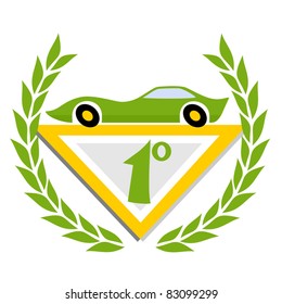 Winner green car