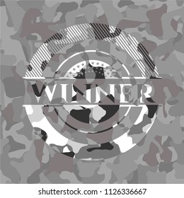 Winner grey camo emblem