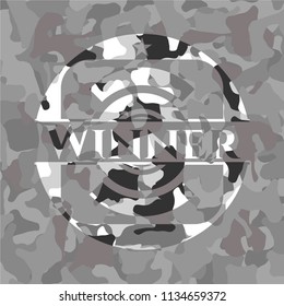 Winner grey camo emblem