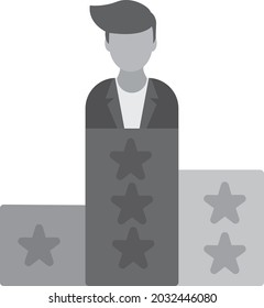 Winner Grey Filled Icon Design