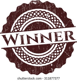 Winner grunge seal