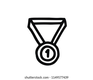 winner hand drawn icon , designed for web and app