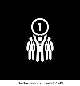Winner Icon. Business Concept Flat Design. Isolated Illustration