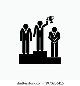 Winner Icon. Champion Symbol - Vector Logo Template.