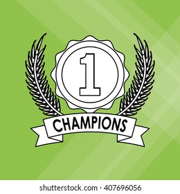 Winner icon design , editable vector
