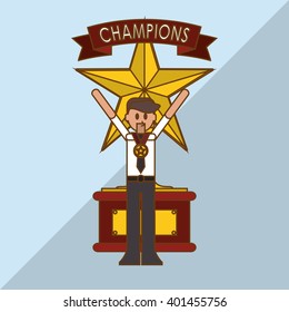 Winner icon design, vector illustration