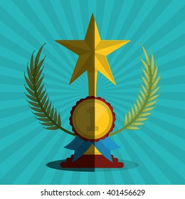 Winner icon design, vector illustration