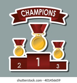Winner icon design, vector illustration
