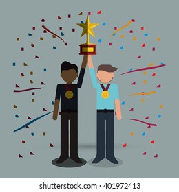 Winner icon design, vector illustration