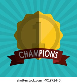 Winner icon design, vector illustration