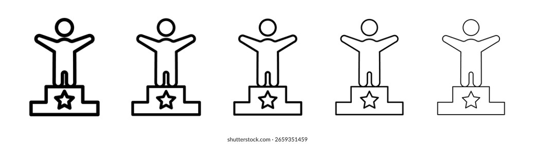 Winner icon filled flat sign concept for web design.