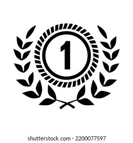 Icono del ganador en estilo plano. Ilustración vectorial de premio Rosette sobre fondo aislado blanco. Concepto de negocios de medallas.