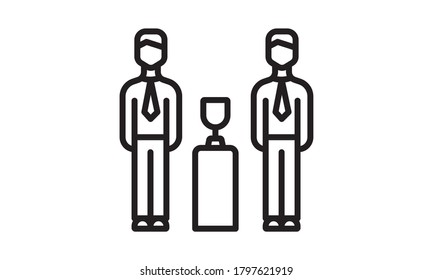 Winner icon flat style vector illustration.