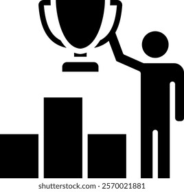Winner Icon Glyph Vector Illustration