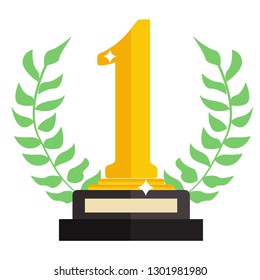 winner icon, gold prize, vector prize, champion emblem, success symbol-  Vector