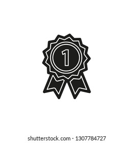 winner icon - gold prize - vector prize, champion emblem, success symbol