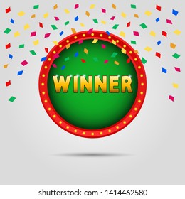 Winner icon. Graphic template. Vector illustration
