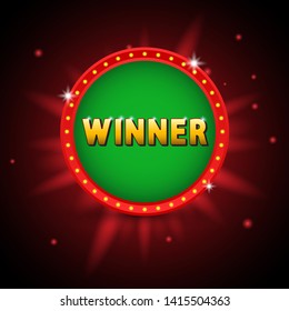 Winner icon. Graphic template. Vector illustration