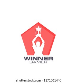 Winner Icon, Poker game winner vector logo icon, Winner Trophy championship