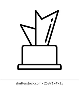 Winner icon set. Containing victory, success, prize, celebration, podium, win money, finish line and trophy icons. Solid icon collection. Vector illustration.