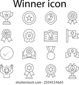 a winner icon set vector illastration .