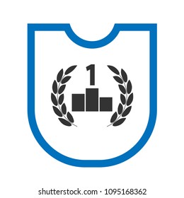 winner icon and shield