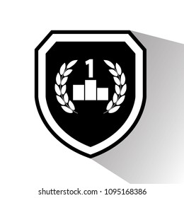 winner icon and shield
