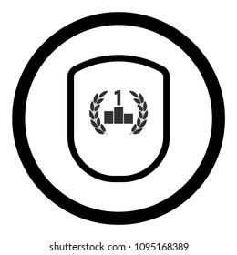 winner icon and shield