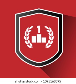 winner icon and shield