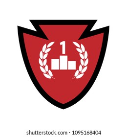 winner icon and shield