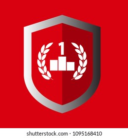 winner icon and shield