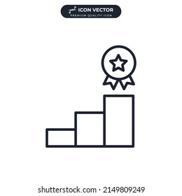 winner icon symbol template for graphic and web design collection logo vector illustration