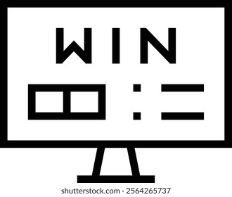 winner icon. Thin linear style design isolated on white background