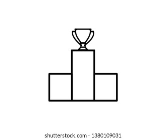 Winner Icon in trendy flat style isolated on white background. Victory symbol for your web site design, logo, app, UI. Vector illustration, EPS10. - Vector 