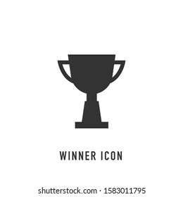 Winner Icon in trendy flat style isolated on grey background. Victory symbol for your web site design, logo, app, UI. Vector illustration, EPS10.