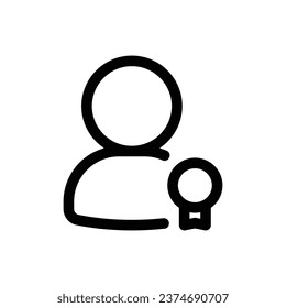 Winner icon in trendy outline style isolated on white background. Winner silhouette symbol for your website design, logo, app, UI. Vector illustration, EPS10.