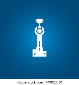 Winner icon vector