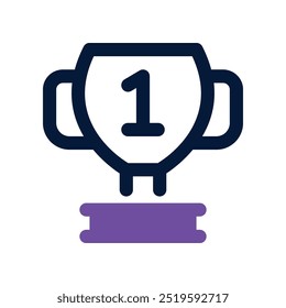 Icono del ganador. Icono de Vector de doble tono para su Sitio web, móvil, presentación y diseño de logotipo.