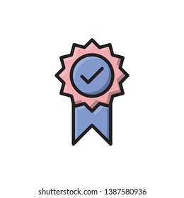 winner icon vector filled outline design