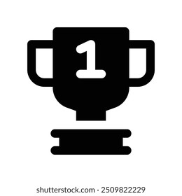 ícone do vencedor. ícone de glifos vetoriais para o design de seu site, celular, apresentação e logotipo.