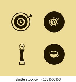 winner icon. winner vector icons set cup, target and football cup